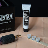 Unistar Cup Ink Glue 50g showing the small plastic cup filled with blue glue for craft and art projects.
