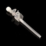 BVShop disposable piercing needles arranged in a row for safe and sterile body piercing procedures.