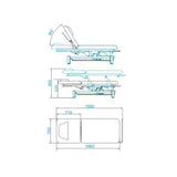 Electric bed for massage azzurro 684 1 strong White - BVShop