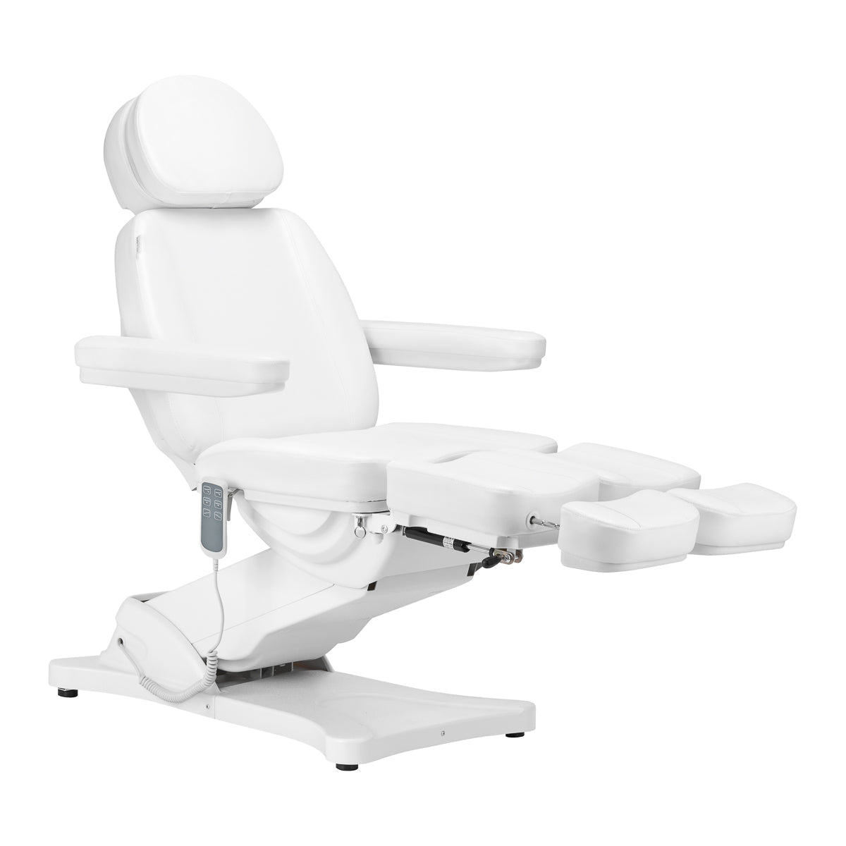 Electric cosmetic chair SILLON CLASSIC 3 motors with pedi cradle white - BVShop