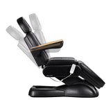 Electric cosmetic chair SILLON Lux 273B 3 actuators black - BVShop