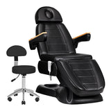 Electric cosmetic chair SILLON Lux 273b + stool 304 black - BVShop