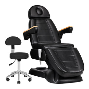 Electric cosmetic chair SILLON Lux 273b + stool 304 black - BVShop