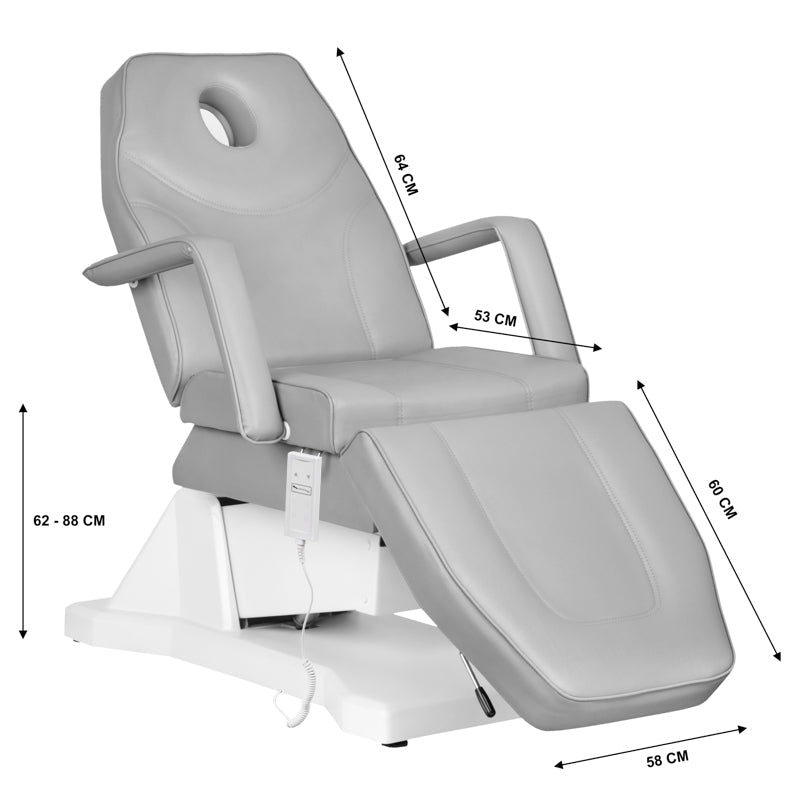 ELECTRIC COSMETIC CHAIR SOFT 1 MOTOR. GRAY - BVShop