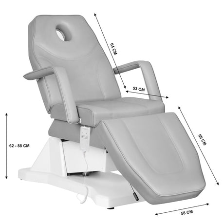 ELECTRIC COSMETIC CHAIR SOFT 1 MOTOR. GRAY - BVShop