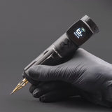 Equaliser Hybrid Fox Wireless Tattoo Machine showing sleek design with wireless controls and adjustable needle mechanism.