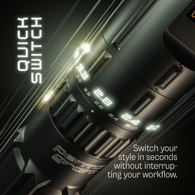 Equaliser Pentagram Wireless Tattoo Machine with sleek design and ergonomic grip for precise tattooing.