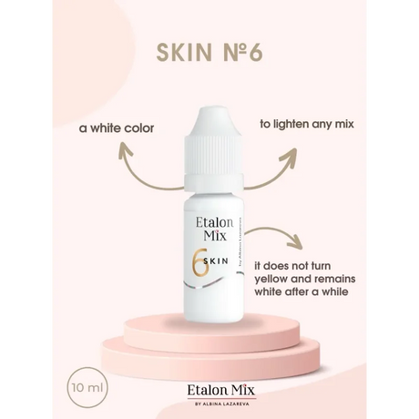 Etalon Mix camouflage skin pigment set with six 10ml bottles of color pigments for tattoo and cosmetic applications