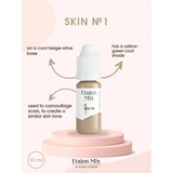 Etalon Mix camouflage skin pigment set with six 10ml bottles in various shades for cosmetic tattooing or permanent makeup.