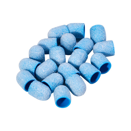 Exo blue med abrasive cap 10mm /80 20pcs Hard Cap - BVShop