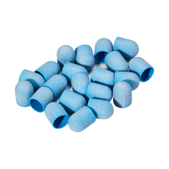 Exo blue med abrasive cap 13mm /220 20pcs Hard Cap - BVShop