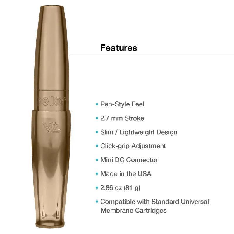 Bellar V2 Rose Gold PMU Machine Pen - BVShop