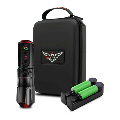 FK Irons ONE Charcoal/Ruby with case, batteries and charger