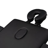 Folding massage table, aluminum, comfort, 2 black segments - BVShop