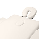 Folding massage table, aluminum comfort, 2-section cream - BVShop
