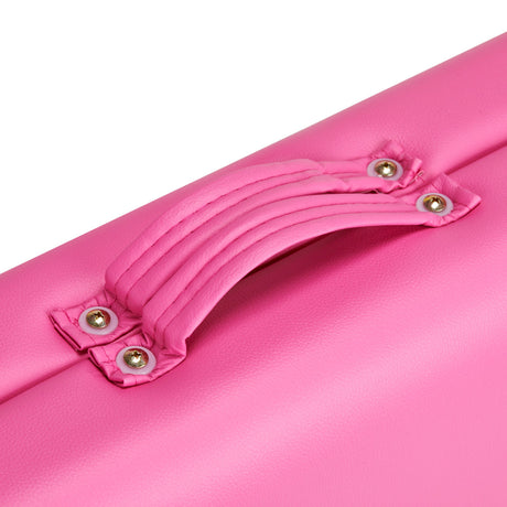 Folding massage table wooden Activ Fizjo comfort 2 segment pink black wood - BVShop