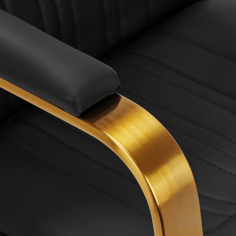 Gabbiano Acri hairdressing chair gold – black - BVShop
