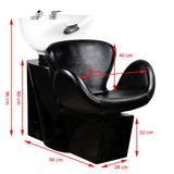 Gabbiano Amsterdam hairdressing wash unit black - BVShop