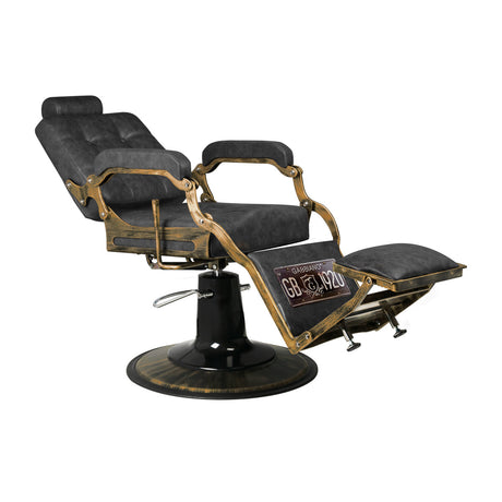 Gabbiano barber chair Boss HD Old Leather black - BVShop