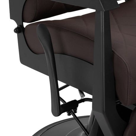 Gabbiano barber chair Bruno with black frame Brown - BVShop