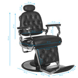 Gabbiano barber chair francesco black - BVShop