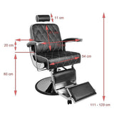 Gabbiano Barber Chair Imperial  Black - BVShop