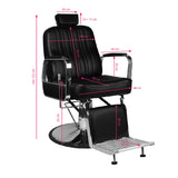 Gabbiano barber chair patrizio black - BVShop