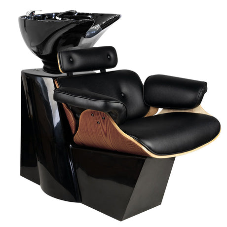 Gabbiano barber wash unit florence black walnut - BVShop