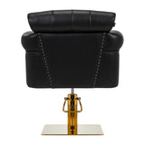 Gabbiano Berlin hairdressing chair, black and gold - BVShop