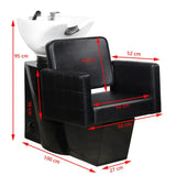 Gabbiano black Ankara hairdressing wash unit - BVShop