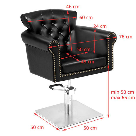 Gabbiano black berlin barber chair - BVShop