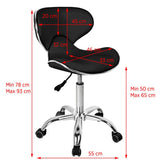 Gabbiano cosmetic stool q-4599 black - BVShop
