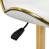 Gabbiano cosmetic stool Q-4599G White - BVShop