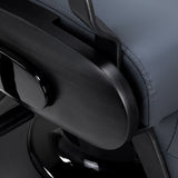 Gabbiano Francesco barber chair in graphite with brushed black frame - BVShop