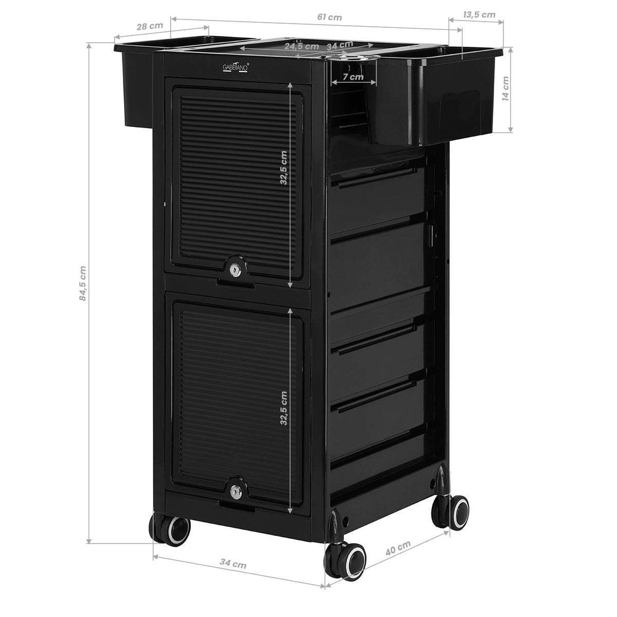 Gabbiano hairdresser's helper 68C black - BVShop