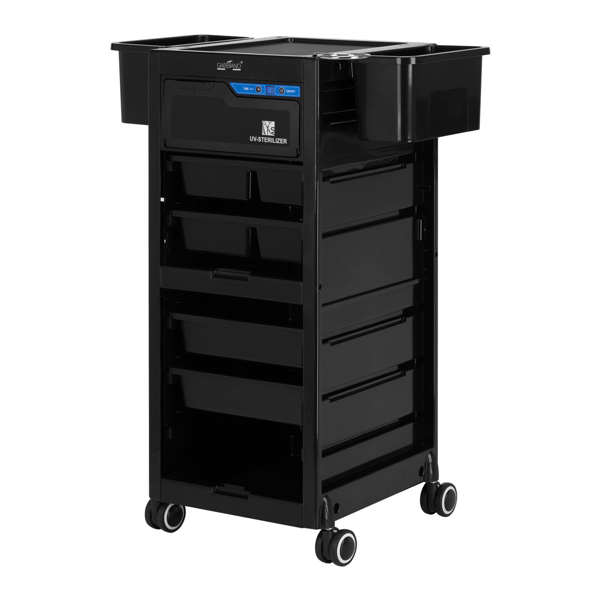 Gabbiano hairdresser's helper with UV sterilizer 68UV black - BVShop
