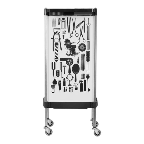 GABBIANO HAIRDRESSER TROLLEY X11-9 WHITE GRAPHICS - BVShop