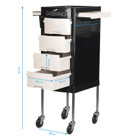 Gabbiano hairdressing assistant ft65-1 black / white - BVShop