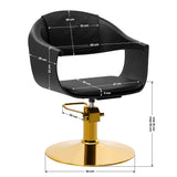 Gabbiano hairdressing chair A364 black - BVShop