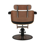 Gabbiano hairdressing chair florence black walnut - BVShop