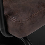 Gabbiano hairdressing chair Katania Loft Old Leather dark brown - BVShop