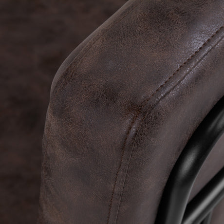 Gabbiano hairdressing chair Katania Loft Old Leather dark brown - BVShop