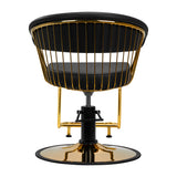 Gabbiano hairdressing chair Lille gold black - BVShop
