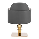 Gabbiano hairdressing chair Malaga gold grey - BVShop