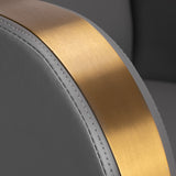 Gabbiano hairdressing chair Malaga gold grey - BVShop