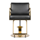 GABBIANO HAIRDRESSING CHAIR PRATO GOLD - BLACK - BVShop