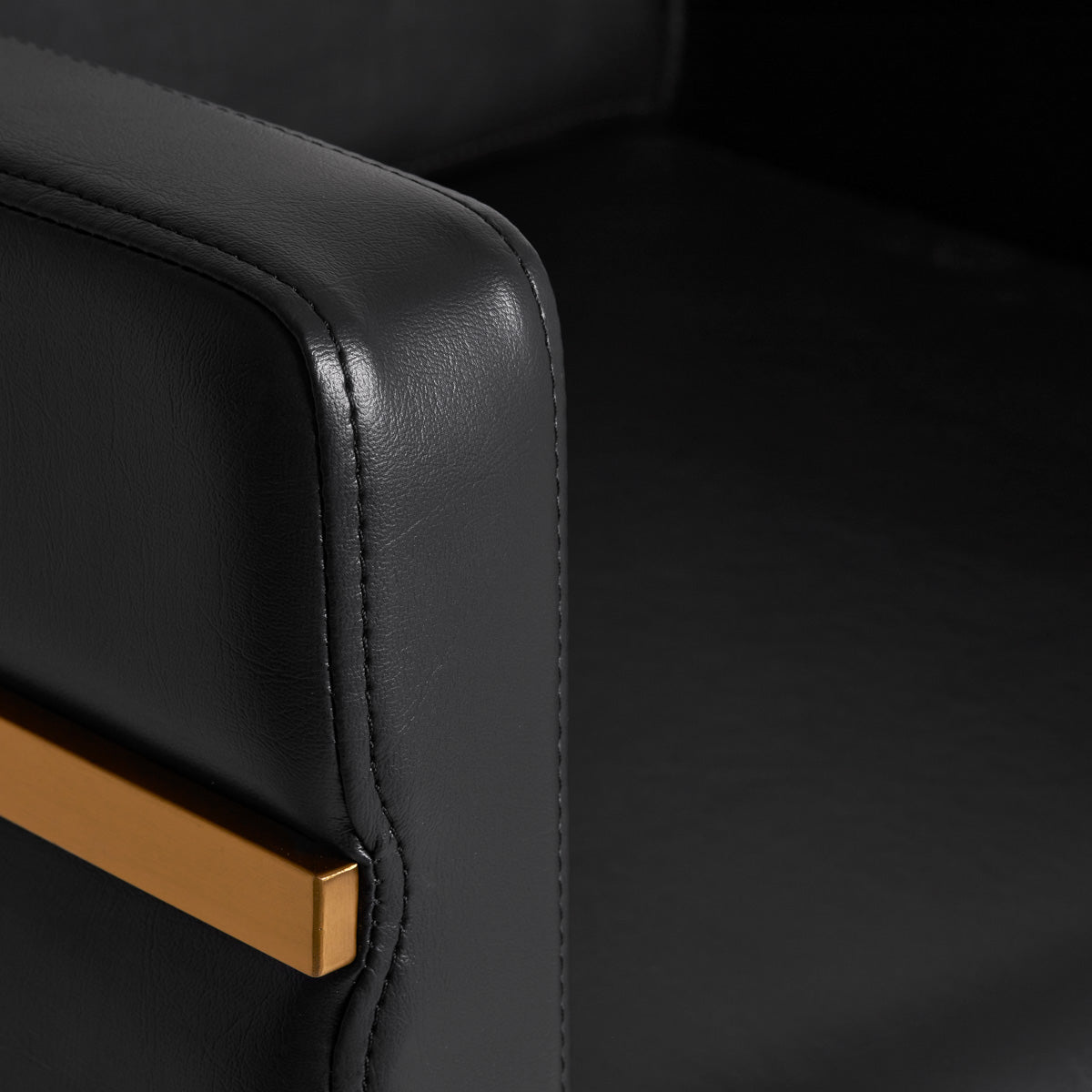 Gabbiano hairdressing chair Toledo gold black - BVShop