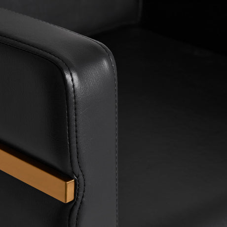 Gabbiano hairdressing chair Toledo gold black - BVShop
