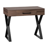 Gabbiano hairdressing console for salon furniture, featuring a sleek design with storage drawers and a mirror for professional styling.