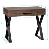 Gabbiano hairdressing salon console with adjustable mirror and storage compartments, designed for professional hairdressing use.